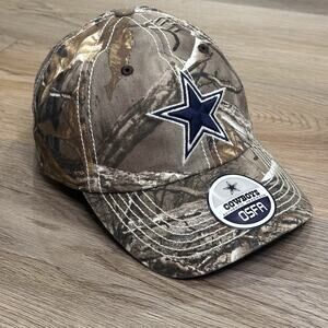 Dallas Cowboys NWT NFL RealTree Camo Football Hat Cap Adjustable Strap Back